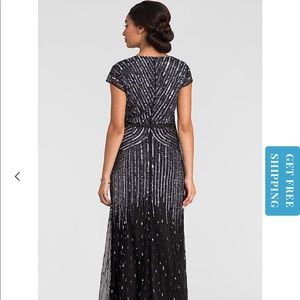 Black and silver beaded dress